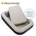 King Koil Luxury Inflatable Toddler Travel Bed with Built-in Safety Bumper, Portable Air Mattress Airbed for Kids Travel, Includes High-Speed Pump - Black, 1-Year Manufacturer Warranty - Image 4