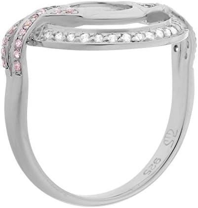 Anello in argento sterling con perla rosa Mabe e zaffiro
