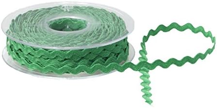 Sr Full Reel 6mm Quality RIC RAC Ribbon/Braid/Trimming 20 Metre Reel -Green