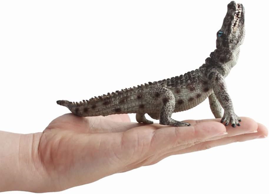 Set of 3 Realistic Plastic Crocodile Figurines for Educational Play