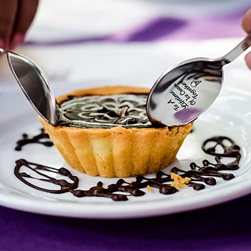 Zbbfscsb To A Lifetime Of Ice Cream Together 2 Pcs Engraved Spoon With Gift Box, Anniversary Birthday Gifts For Couple, Christmas Gifts For Boyfriend Girlfriend, Valentines Day Gift For His Her #TOP5