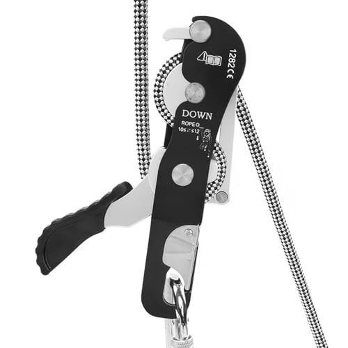 Descendeur d'escalade de 22 cm évitant les glissements | Ajusteur de corde anti-chute