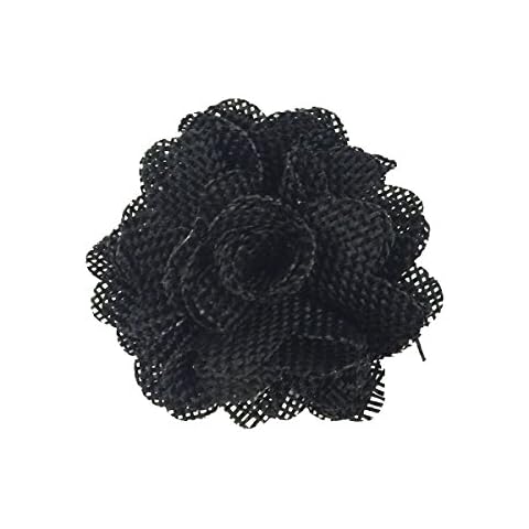 Wrapables Shabby Chic Burlap Rose Flower (Set of 20), Black Cover