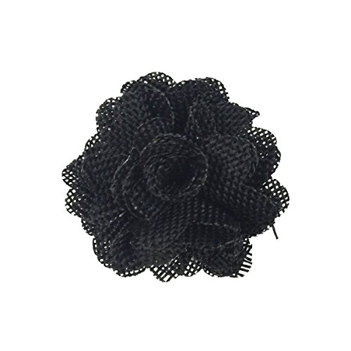 Allydrew Burlap Flower Embellishment Burlap Roses For Weddings (20Pcs), Black #TOP13