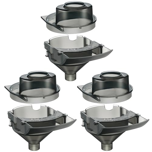 Image of Dunkive 3 Sets Replacement Funnel Compatible with Baby Brezza Replacement Parts Funnel and Cover, Grey