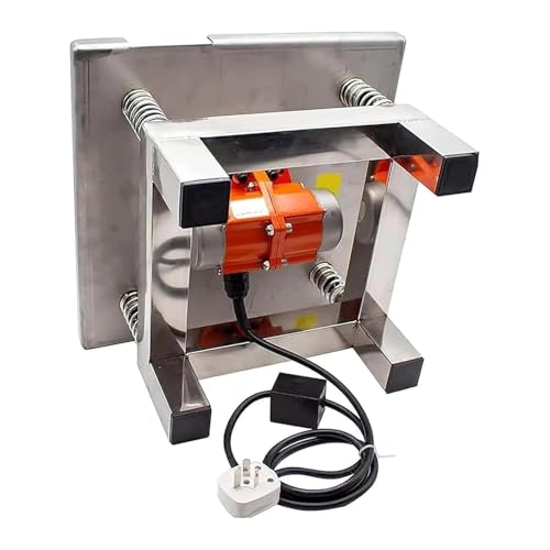 Plataforma vibratoria de acero inoxidable para concreto, mesa vibratoria mini de 110 V / 220 V con capacidad de carga de 10-20 kg, multiusos para chocolate, ensayos de laboratorio y llenado de moldes miniatura 3