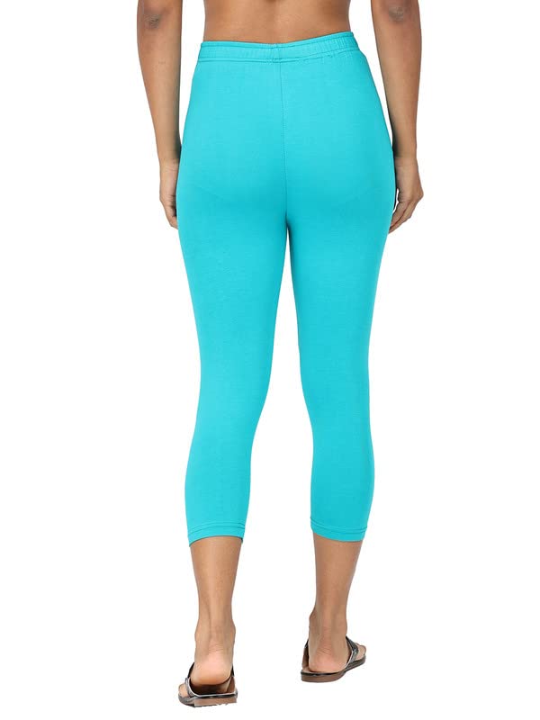 Image of Robinbosky Premium Stretchable Cotton Capri Legging for Women | Suitable for Formal wear & Casual wear | High-End Elastic Makes. The Leggings Squat Proof and Durable for Travel, Yoga, & Workout.