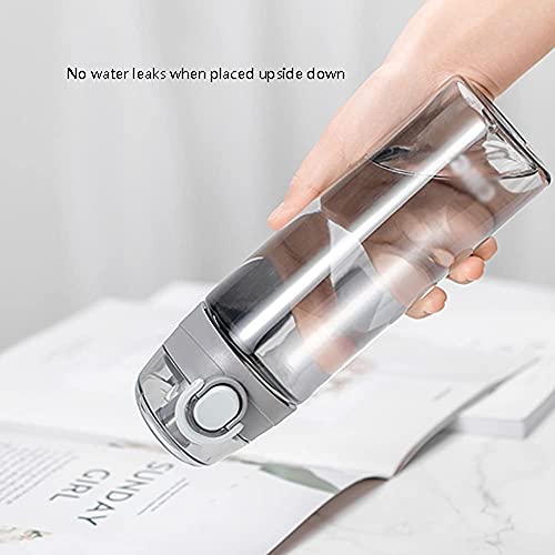 Waterfles Sports Waterfles Lichtgewicht Waterflessen met Stro Pop Open Deksel voor Camping Wandelen Travel Sports Outdoors Fles (kleur: Grijs) - Image 8