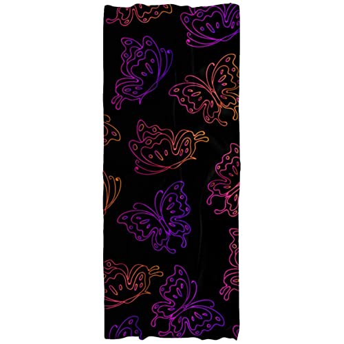 Écharpe légère femme automne hiver motif papillon multicolore