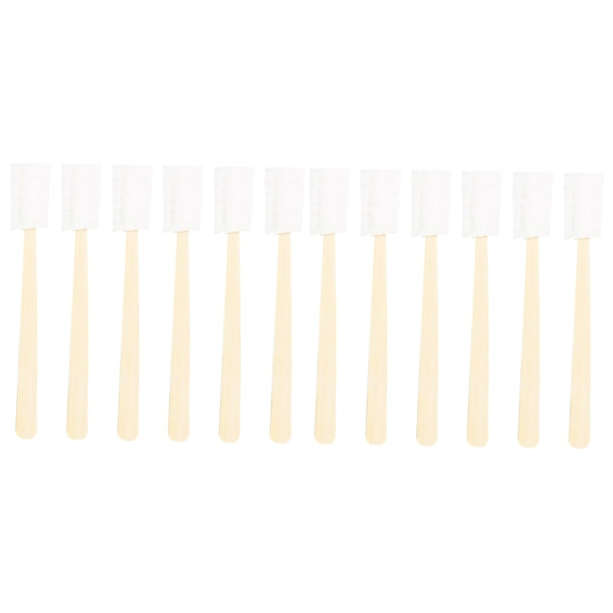 FRCOLOR 60 pz spazzolino portatile spazzolino ergonomico dopo il parto vuoto spazzolino da denti viaggio spazzolino born spazzolino da denti maternità garza prigionia donna incinta bambù bianco