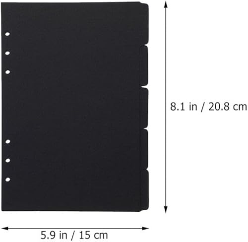 Miniatura 6 de MAGICLULU 5 unidades A5 Separador de Página Bloc de notas Separador de Notas Separadores de Libro de Notas Clips de Carpeta Pestañas de Etiqueta de