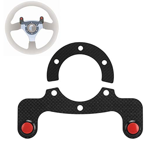 Stuurwiel Claxon, Koolstofvezel Externe Claxon Kits Fit voor MOMO/OMP/Nardi/Sparco 6 Bouten Stuurwiel(Dubbele knop) - Image 6