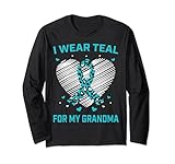 Photo Gallery i wear teal for grandma pcos awareness heart graphic cheetah maglia a manica Photo Gallery i wear teal for grandma pcos awareness heart graphic cheetah maglia a manica