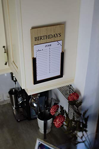 Natuurtempel verjaardagskalender jaaronafhankelijk | eeuwige wandkalender voor verjaardagen in vintage retro & shabby… - Image 5