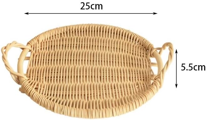 Breakfast Tray Japanese Snack Basket Ornaments Decorative Woven Tray Home Living Room Coffee Table Exquisite Fruit Plate Coffee Table Tray