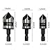 Fixinus 3 Pieces Countersink Drill Bit Set, 1/4 Inch Hex Shank 5 Flute 90 Degree Woodworking Chamfer Drilling Tools Countersink Bits, ø12mm / 16mm / 19mm