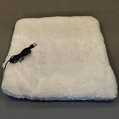 Pet Heating Pad Electric Mattress Blanket For Dog Cat Waterproof Constant Heating 28/82 Soft Warm Bed with Chew Resistant Usb CableWhite
