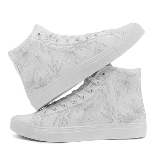 Custom Wedding Sneakers for Bride Bridesmaid, Personalized Bridal High Top Canvas Shoes with Names for Women Gift4