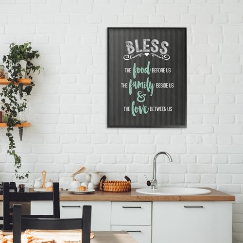 Bless The Food tableau pour mur cuisine vide Stupell encadré