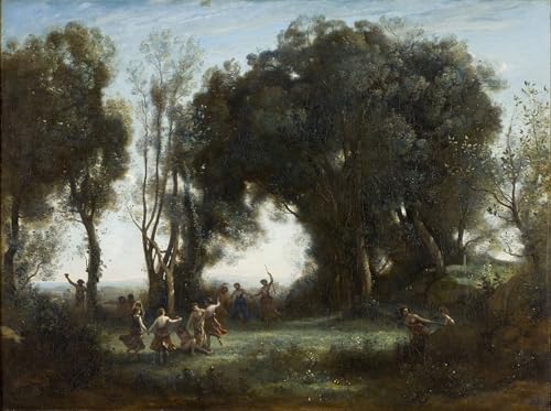 Tableaux Peinture sur Toile Danse des Nymphes Corot 60x90cm de SERENDIPITP