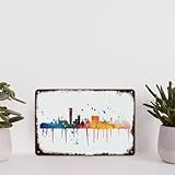 Retro-Blechschild aus Aluminium, Motiv: Malmo, Stadt, 