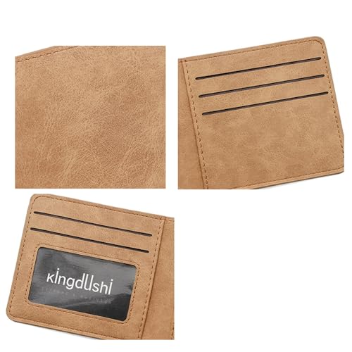 Mens Bifold Wallet Blocking Slim Minimalist Front Pocket - Thin & Stylish with ID Window 17(BLACK)2