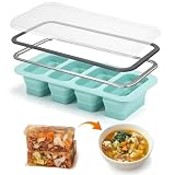 Matériau de qualité supérieure : ce moule à soupe en silicone pour congeler les soupes est fabriqué en silicone de qualité alimentaire - durable et sans BPA. Votre anneau en silicone étanche dispose d'un cadre en acier inoxydable intégré qui empêche efficacement la déformation et les fuites. Le corps pliable permet également un rangement peu encombrant