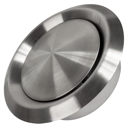 Vent Systems Ø100 mm Stainless Steel Exhaust - Plate Valve - For round pipes. For bathroom, kitchen, office spaces and home ventilation.