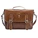 PU Faux Leather Briefcase, Berchirly Vintage Leather Shoulder Messenger Bag Laptop