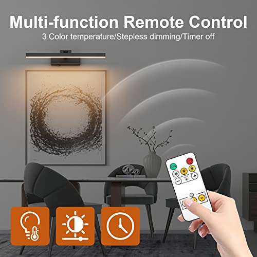 Ralbay Wireless Picture Light Battery Operated, Remote Control Picture Lights With Timer And Dimmer, 16In Painting Light For Picture Display Frame Dartboard #TOP1