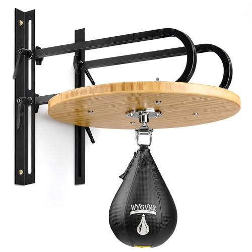 WYGVNR Adjustable Speed Bag Platform Kit with Speed Punching Bag, Speed Bag Swivel for Boxing Training, Workout
