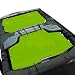 Shadeidea Jeep Wrangler Sun Shade JK Unlimited 4 Door-Green Mesh Screen Sunshade JKU Top Cover UV Blocker with Grab Bag-One time Install 10 years Warranty