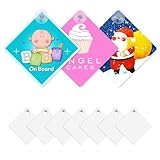 10 Pcs 5.5' x 5.5' Sublimation Blanks Suction Cup Car Window Sign, Aluminum Metal Removable Car Safety Warning Sign blanks for Heat Press Machine, DIY Craft, Custom Work