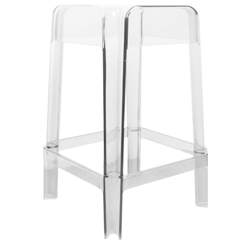Tabouret de bar acrylique transparent hauteur 65 cm empilable pour comptoir