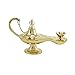 NKlaus große Öllampe Aladdin Aladin Wunderlampe 16,5cm aus massiv Messing 2992