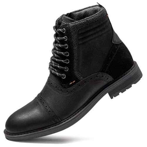 Arkbird Dress Boots, Stylish and Comfort Leather Oxfords Chelsea Ankle Boot with Zipper Black Two-Tone 13 by Arkbird - Used condition - US$48.75