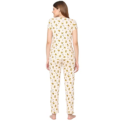 Image of Sweet Dreams Women's Cotton Printed Night Suit Set