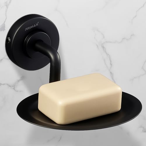 Image of Plantex (Primax) 304 Grade Stainless Steel Soap Holder /Stylish and Durable Soap Dish for Bathroom /Single Soap Tray /Bathroom Accessories - Daizy (Black)
