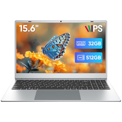 Image of 15.6 inch Laptop 32GB RAM 512GB SSD Laptops with Pentium 6500Y Processor up to 3.4GHz, 1080P IPS Display, WiFi 5, 5-Hour Battery Win11 Laptop Computer for School, Home and Business