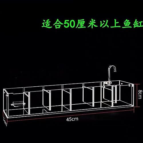 Caja de filtro acrílica para acuario, diseño externo para colgar para filtración de agua clara en entornos domésticos y comerciales