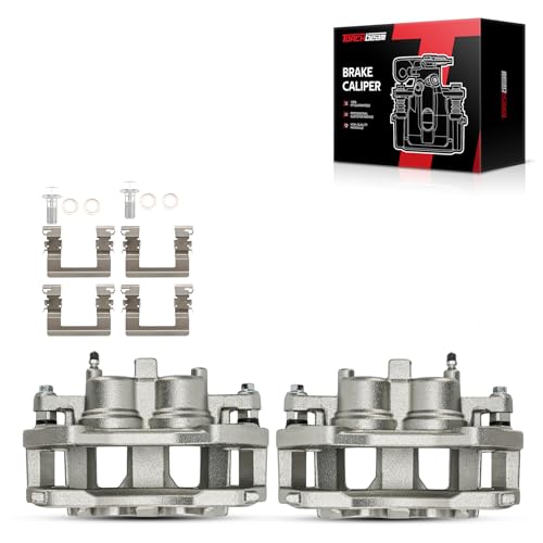 Image of Torchbeam Front Brake Calipers Set for Chevrolet 2006-2011 Impala, Chevrolet 2012-2013 Impala 3.6L, Buick 2006-2008 Lucerne 3.8L, Front Left and Front Right Calipers Replace # 18B4988+18B4989