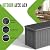 GYMHILL 200 Gallon Outdoor Storage Deck Box Waterproof Resin Lockable Outside Bench Porch Patio Furniture Pool Float Garden Tool Cushion UV Resistant Bin Black