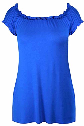 Forever Womens Cap Sleeves Plus Size Plain Boho Gypsy Top
