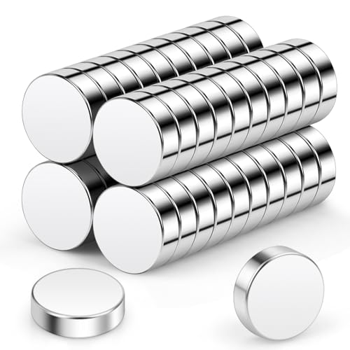 Imanes de neodimio Wukong 10x3mm | Paquete de 40 mini imanes extremadamente fuertes, imanes redondos pequeños para tablero magnético, tablero magnético, nevera, manualidades, oficina, cocina