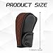QKYS Leather Car Gear Shift Knob Cover, Upgraded Anti-Slip Design Stick Shift Knob Cover, Universal Durable Car Decorative Accessories Shifter Stick Protector Suitable for Cars,Trucks,SUVs (Bk/Bn)