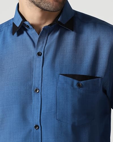 Image of TAGDO Men's Full Sleeve Shirt | Pocket Design and Spread Collar Shirt for Man (2054)