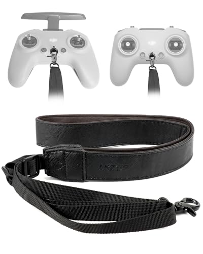 LKTOP Lanyard Neck Strap for DJI FPV Remote Controller 3/2, Avata 2 Adjustable Lanyard, Leather Hanging Neck Strap Shoulder Sling Belt, Compatibility: DJI Avata 2/Avata/FPV Drone Accessories (50-63'')