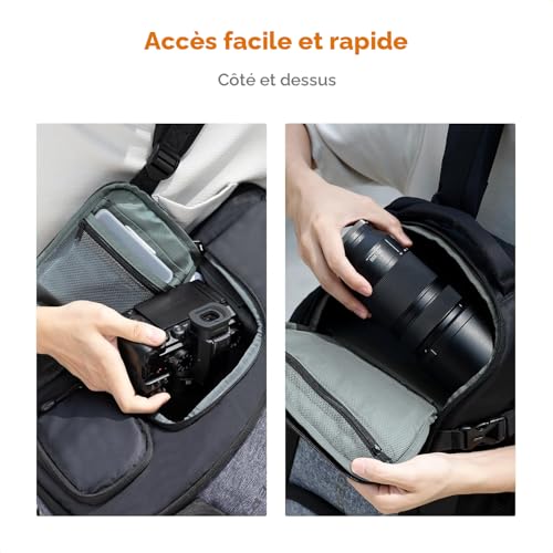 Sac à dos photo rembourré antichoc pour protéger reflex et drone