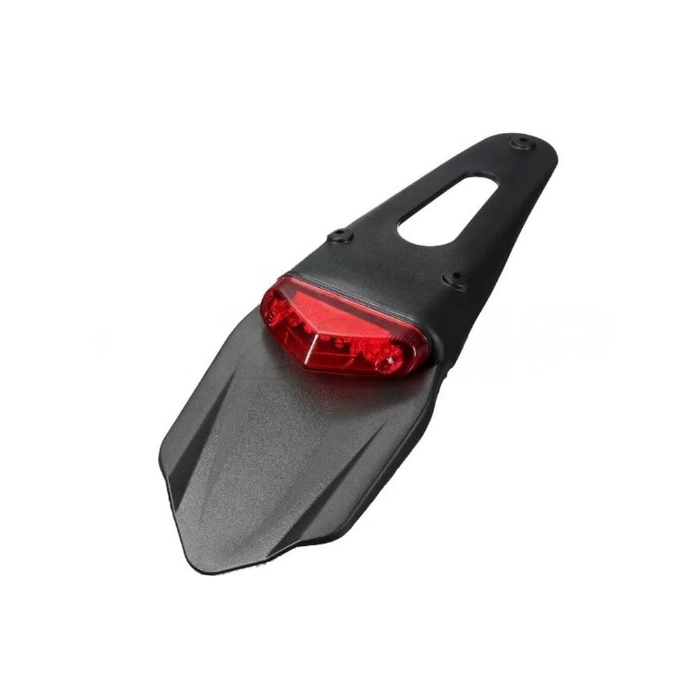 Luce Stop Fanale Posteriore Supporto per targa in ABS nero con fanale posteriore a LED da 12 V, universale, per moto cross e