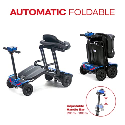 Rubicon Fx7 Automatic Foldable Mobility Scooter For Adults - Deluxe One Click Fold And Unfold - Longest Range With Lithium Battery (Model2) #TOP1